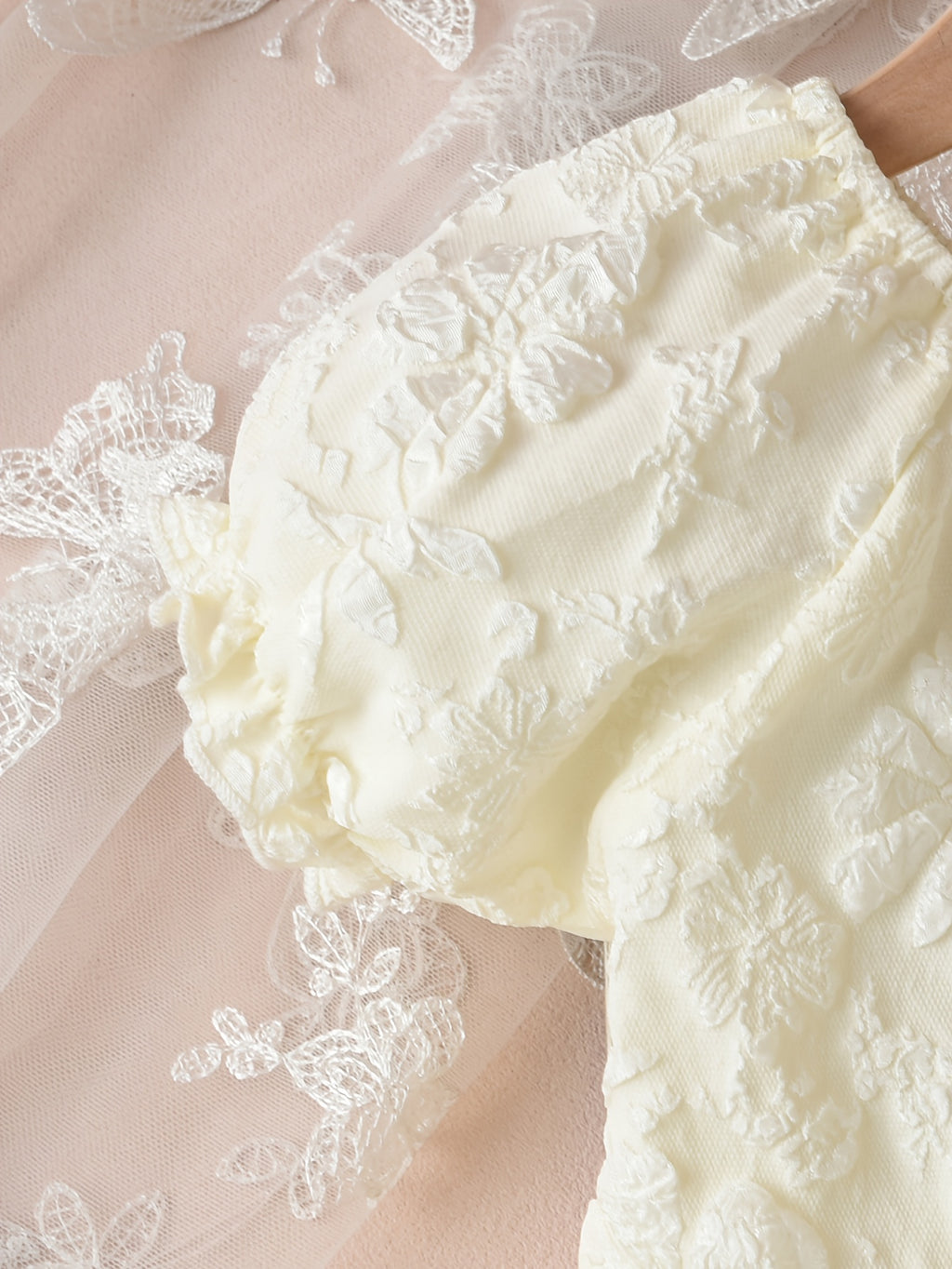 Floral Puff Sleeve A-Line Dress