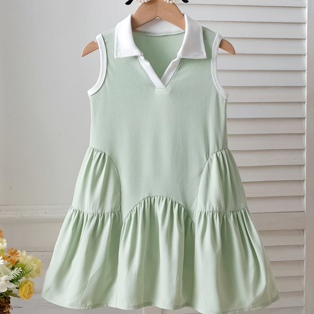 Ruffle Hem Sleeveless Summer Dress