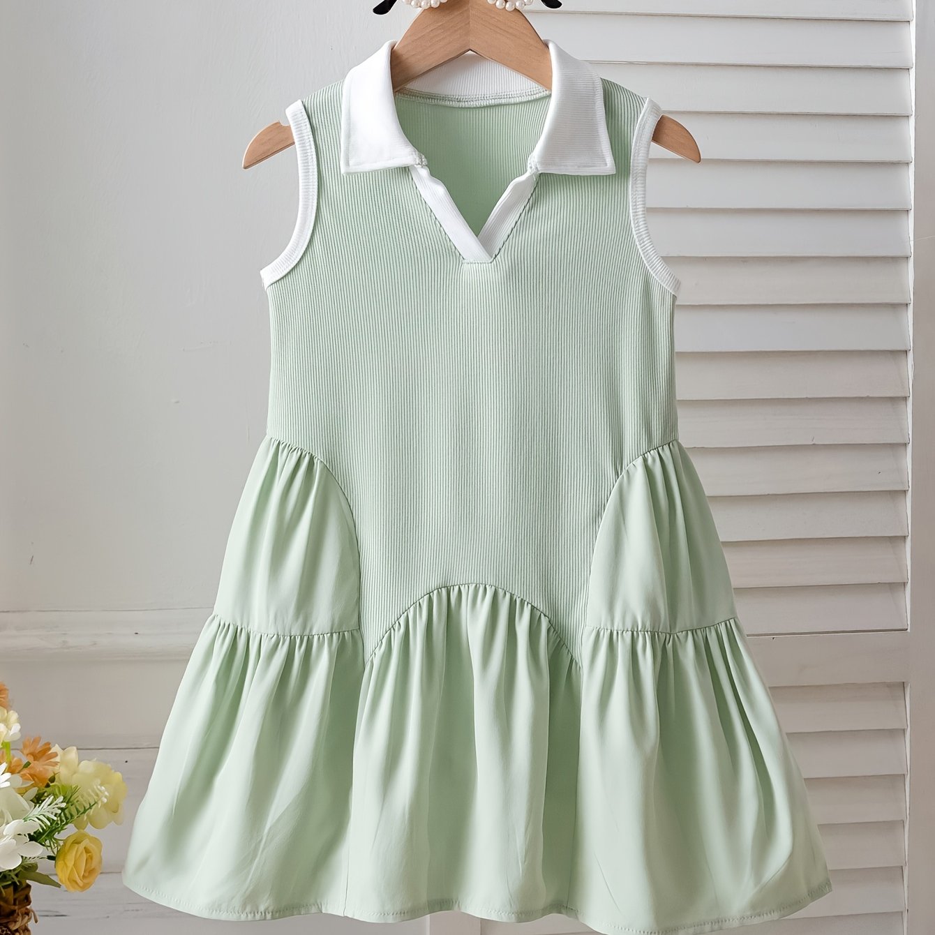Ruffle Hem Sleeveless Summer Dress