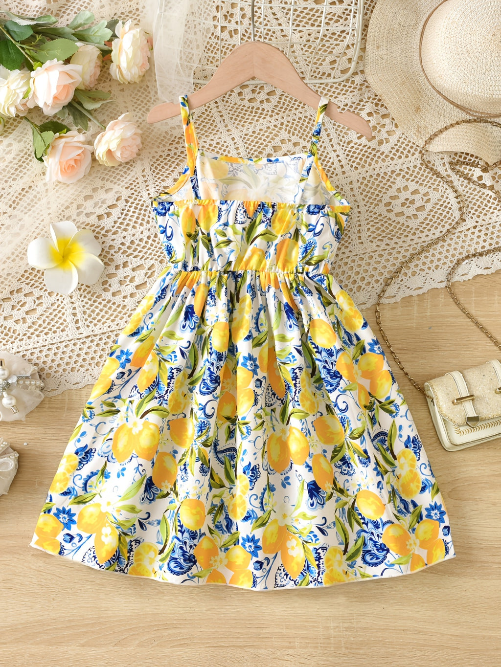 Hawaiian Floral Cami Dress for Girls