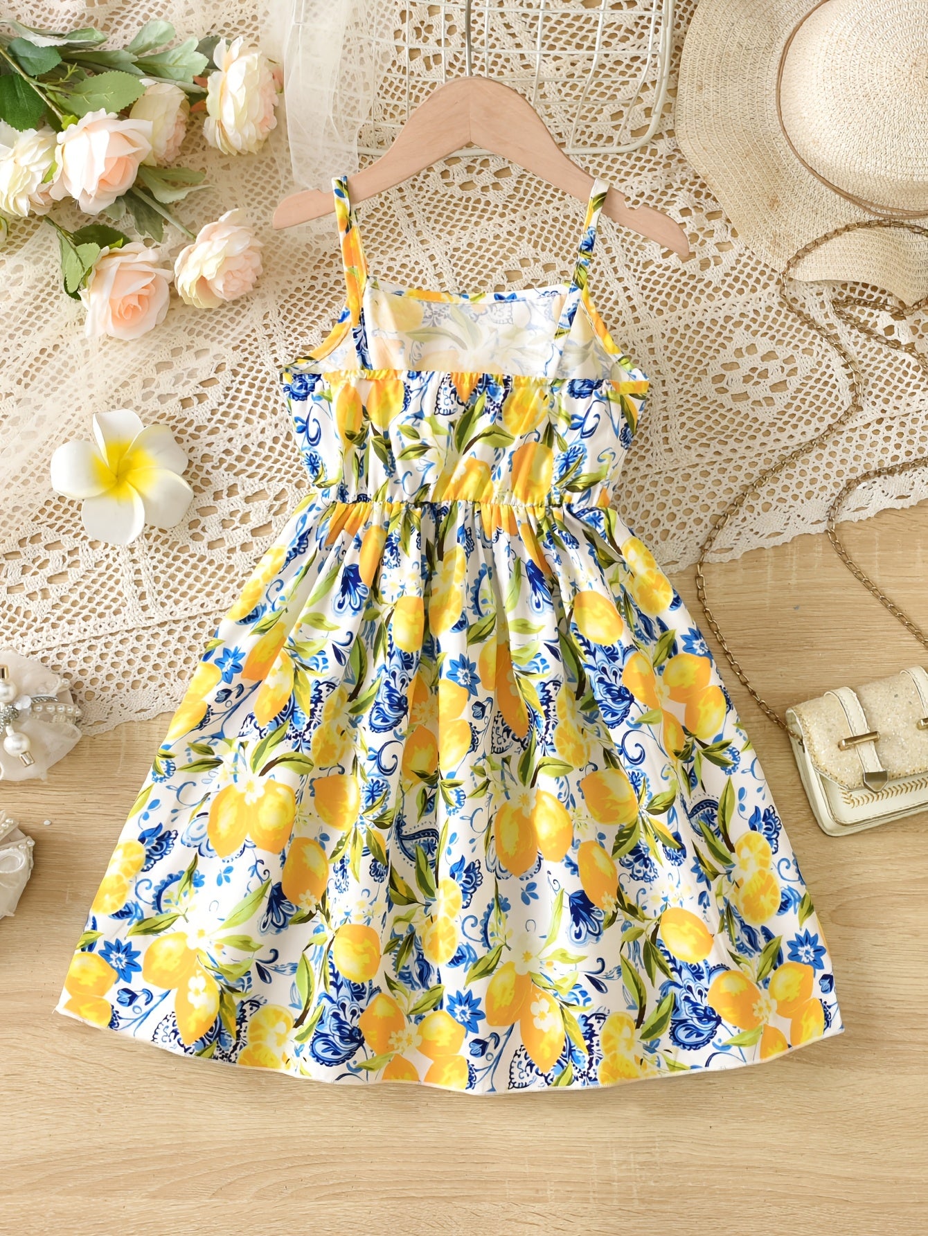 Hawaiian Floral Cami Dress for Girls