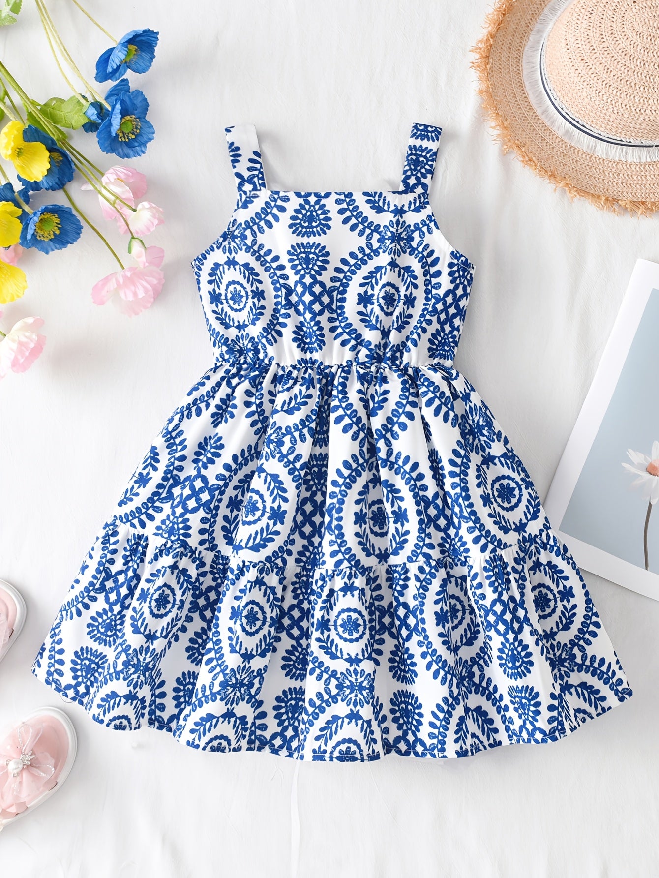Floral Off-Shoulder Dress for Girls