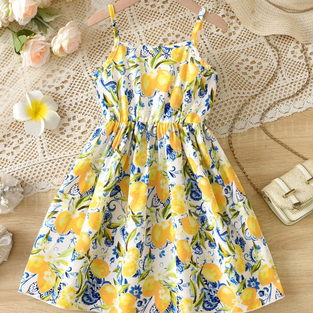 Hawaiian Floral Cami Dress for Girls