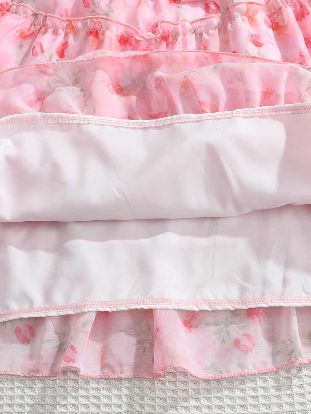 Floral Ruffled A-Line Dress for Girls