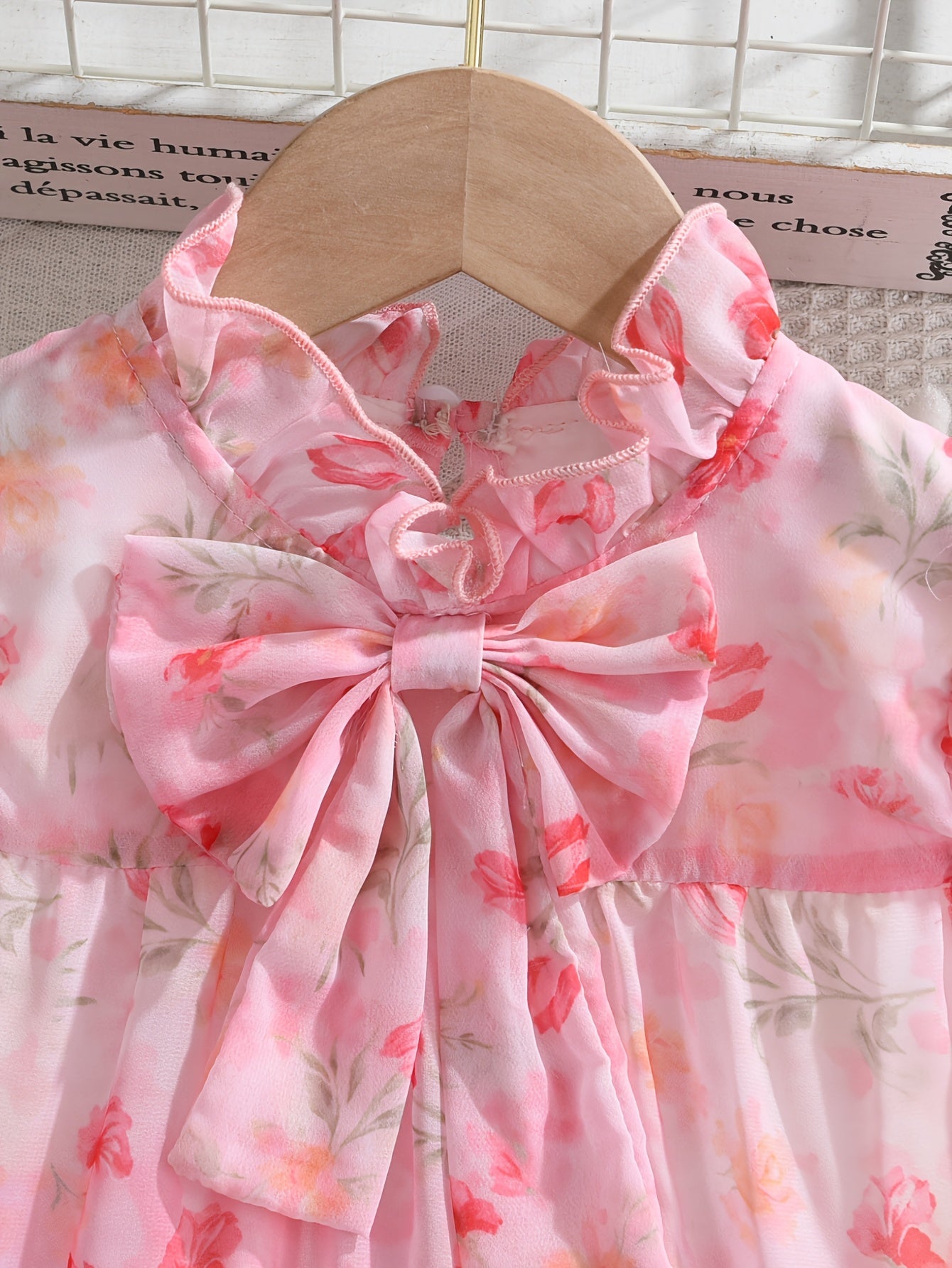 Floral Ruffled A-Line Dress for Girls