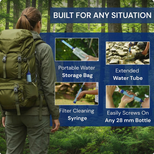 ATLAS X1 - Emergency Water Filter Straw (400 gal)