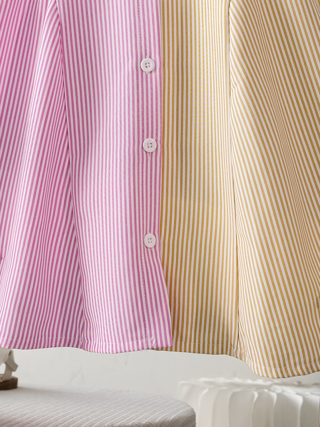 Girls' Striped Bow Detail Dress