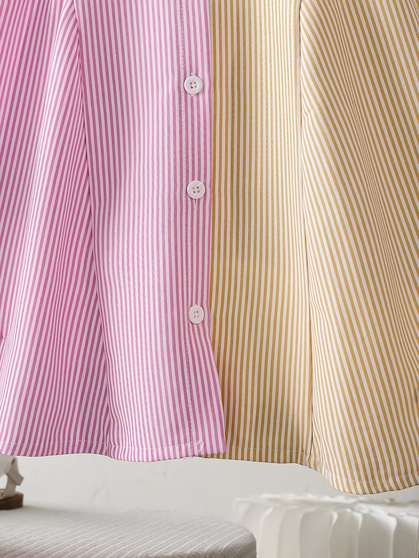 Girls' Striped Bow Detail Dress