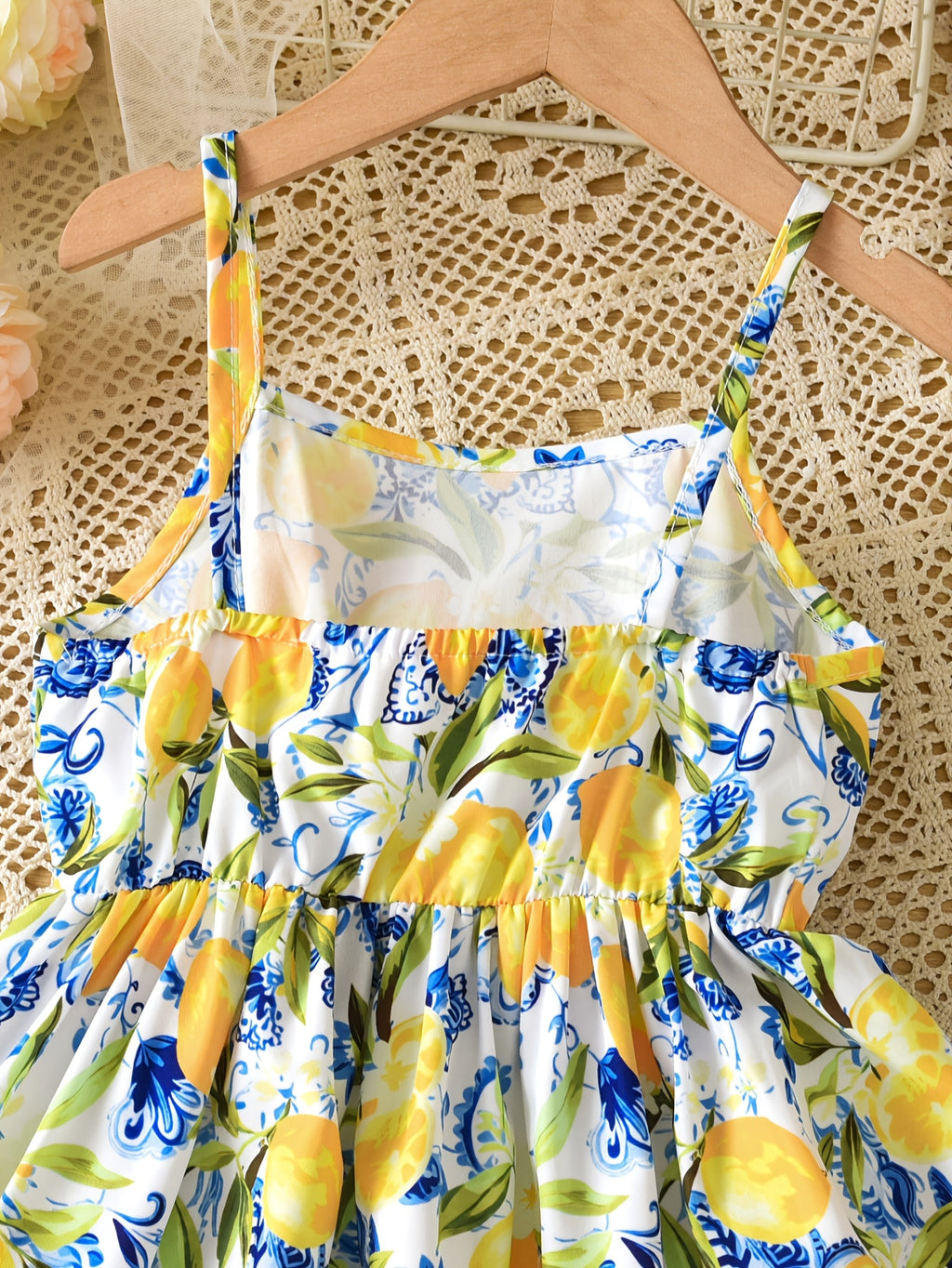 Hawaiian Floral Cami Dress for Girls