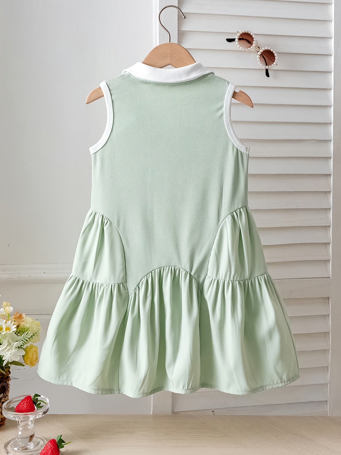 Ruffle Hem Sleeveless Summer Dress