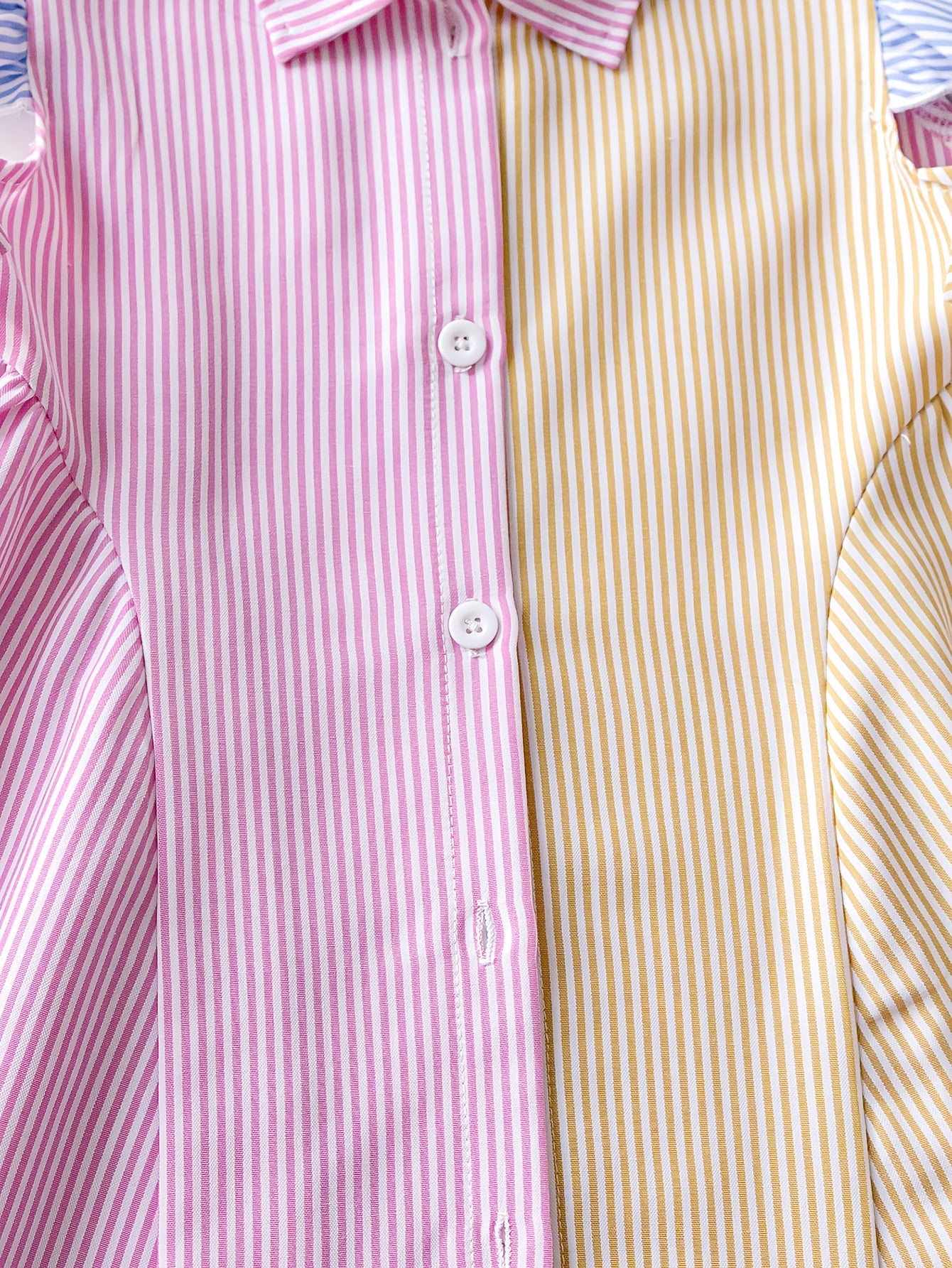 Girls' Striped Bow Detail Dress