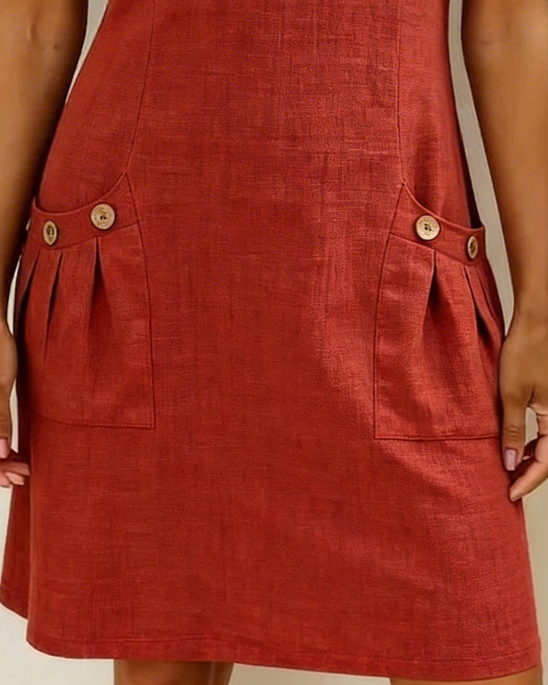 AMELIA - ZIP DETAIL MIDI DRESS