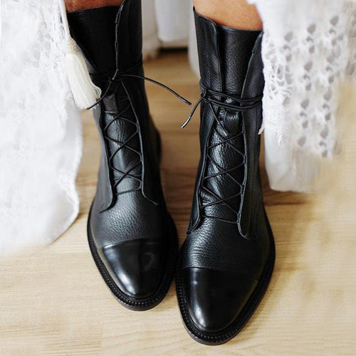 AMELIA - LEATHER ANKLE BOOTS