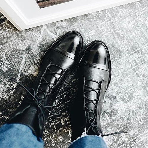 AMELIA - LEATHER ANKLE BOOTS