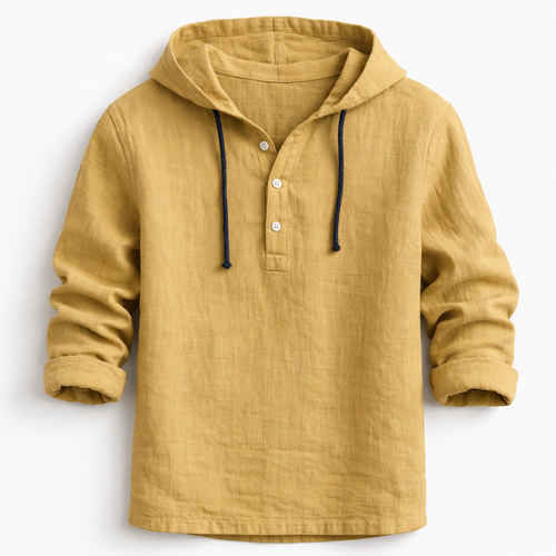 LUCA - LINEN HOODIE SHIRT
