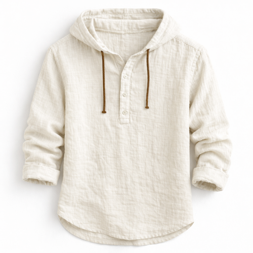 LUCA - LINEN HOODIE SHIRT