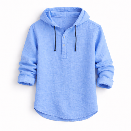 LUCA - LINEN HOODIE SHIRT