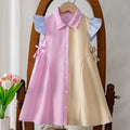 Girls' Striped Bow Detail Dress