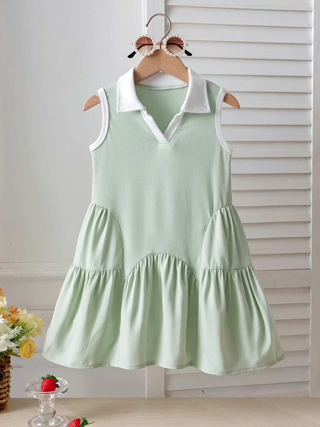 Ruffle Hem Sleeveless Summer Dress
