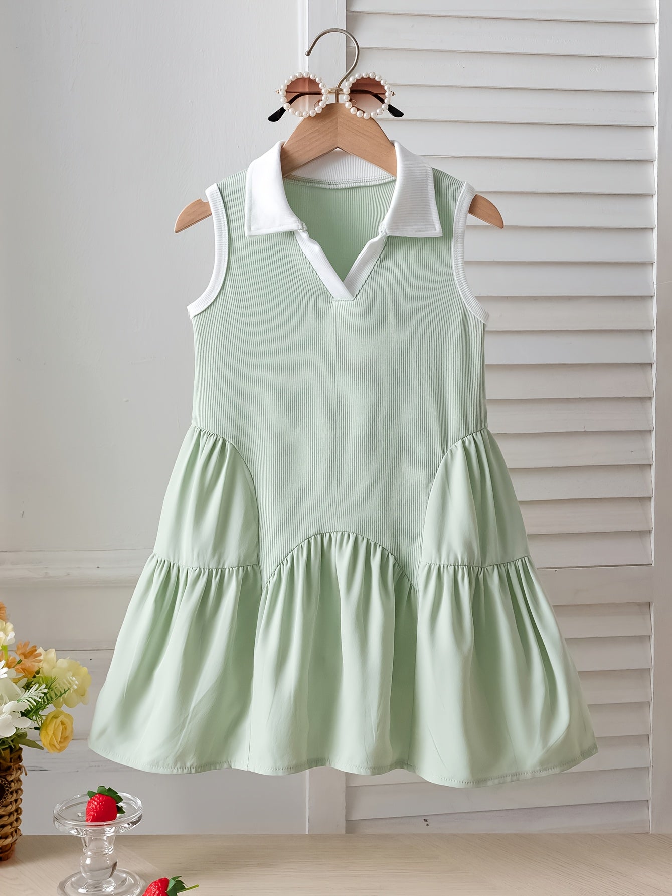 Ruffle Hem Sleeveless Summer Dress