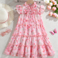Floral Ruffled A-Line Dress for Girls