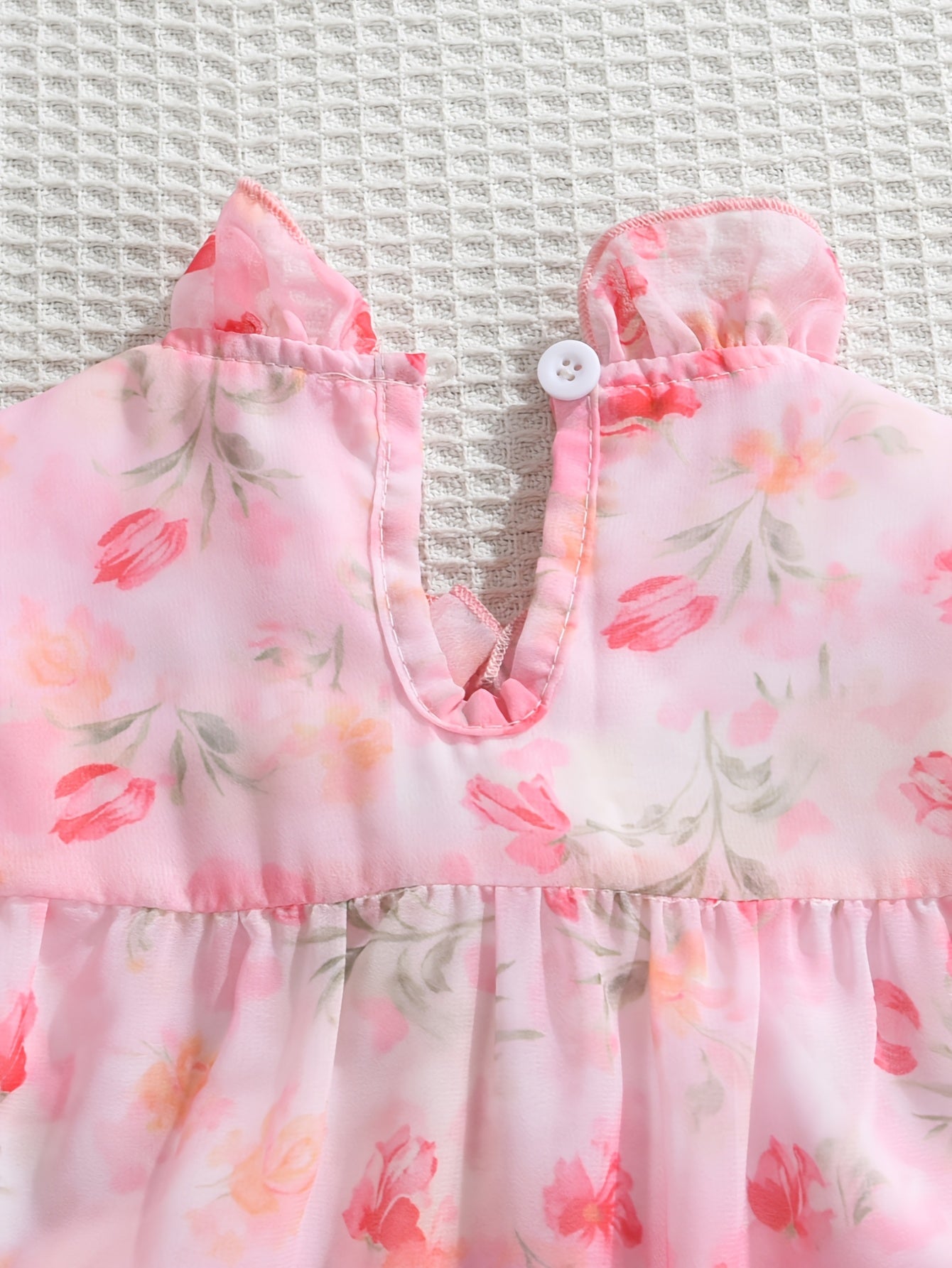 Floral Ruffled A-Line Dress for Girls