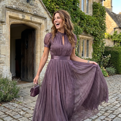 AURORA - CHIFFON MAXI EVENING DRESS