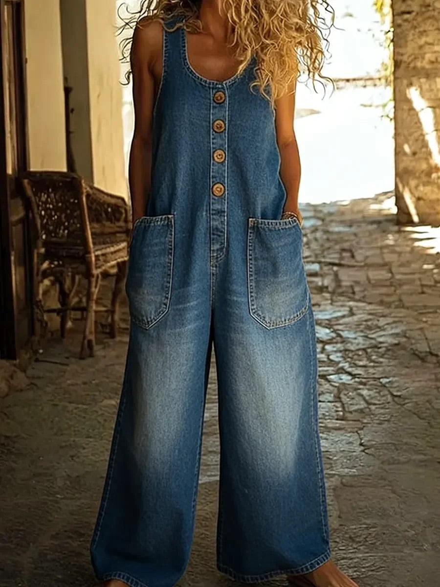 HARPER - VINTAGE DENIM JUMPSUIT