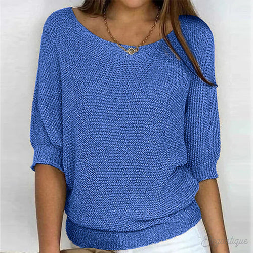 ISABELLA - KNITTED BOAT NECK JUMPER