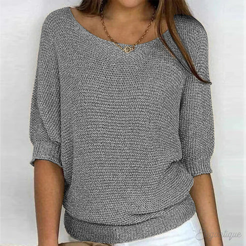 ISABELLA - KNITTED BOAT NECK JUMPER