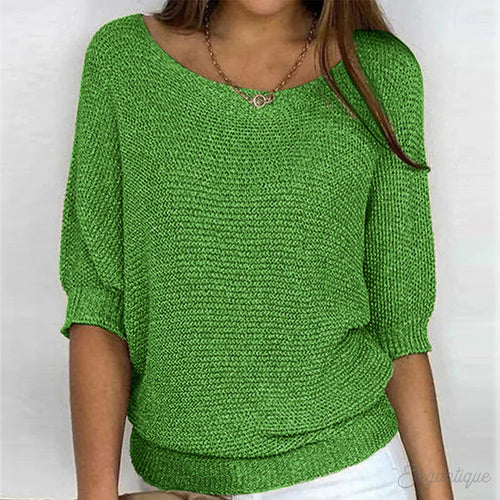 ISABELLA - KNITTED BOAT NECK JUMPER
