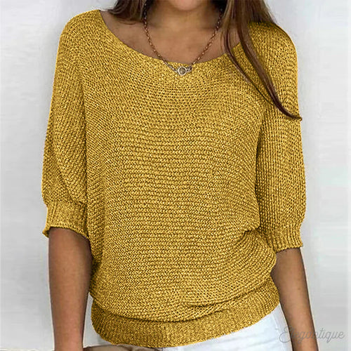 ISABELLA - KNITTED BOAT NECK JUMPER