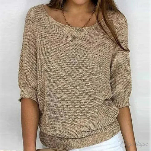 ISABELLA - KNITTED BOAT NECK JUMPER